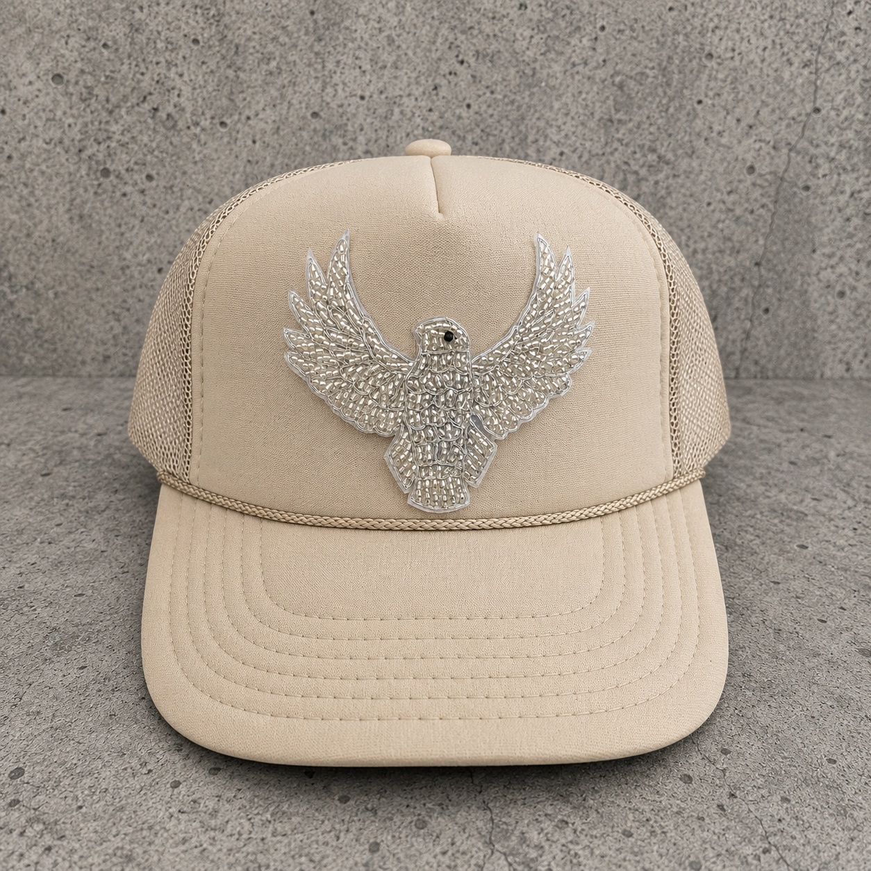 Beaded Eagle Trucker Hat