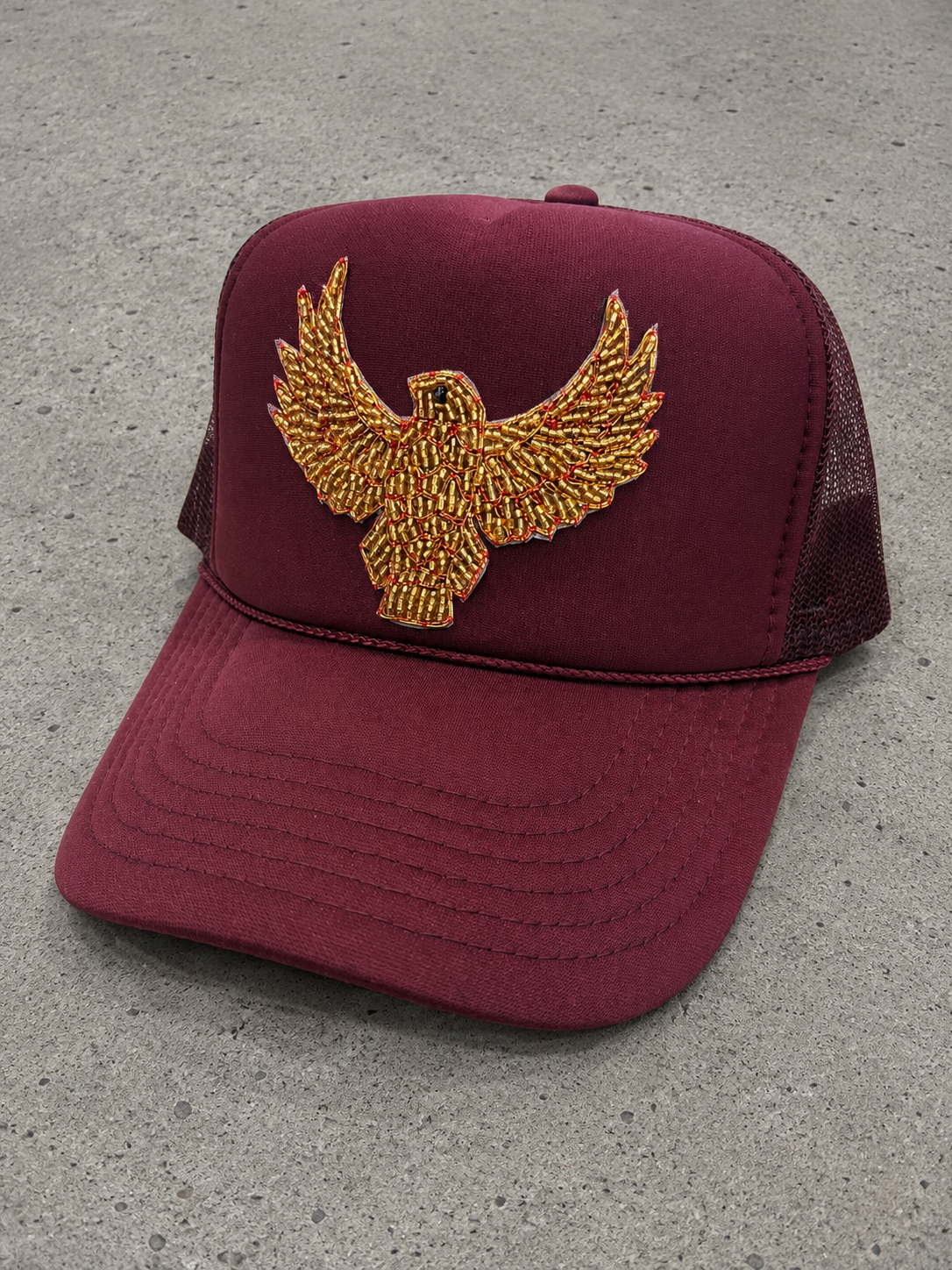 Beaded Eagle Trucker Hat