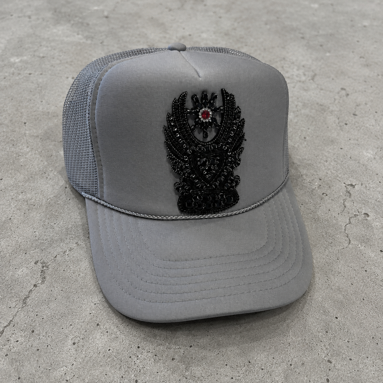 Embellished Jewel Trucker Hat