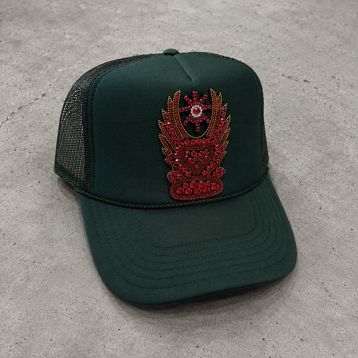 Embellished Jewel Trucker Hat