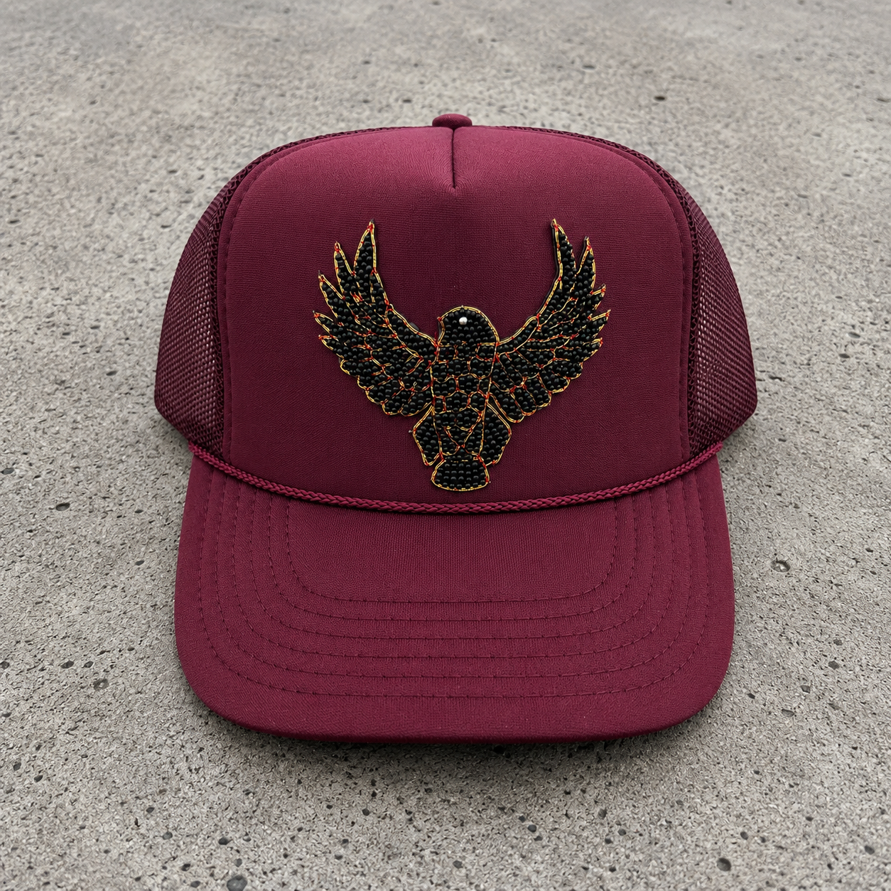 Beaded Eagle Trucker Hat