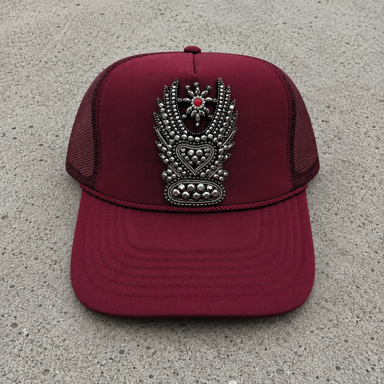 Embellished Jewel Trucker Hat