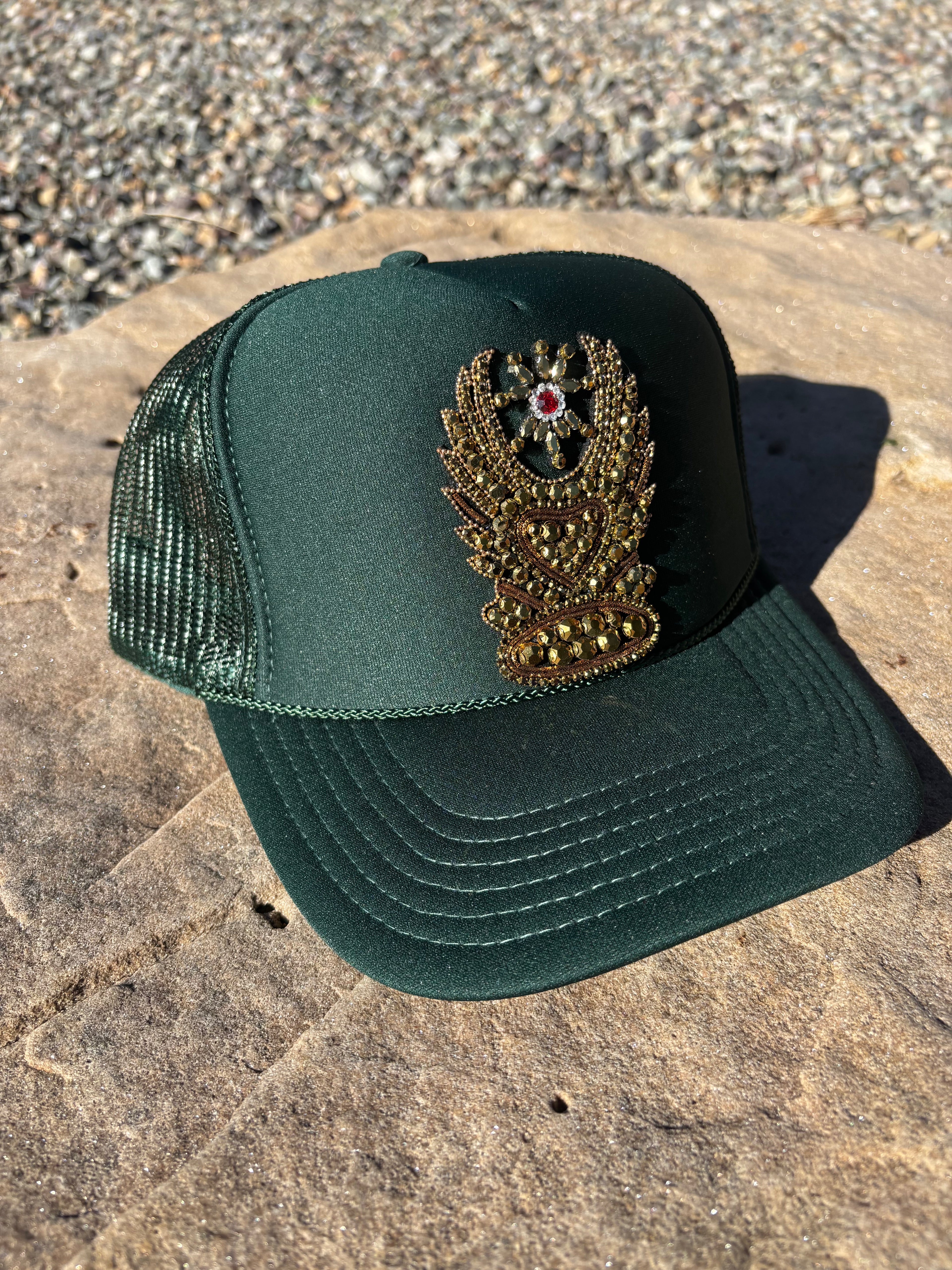 Embellished Jewel Trucker Hat