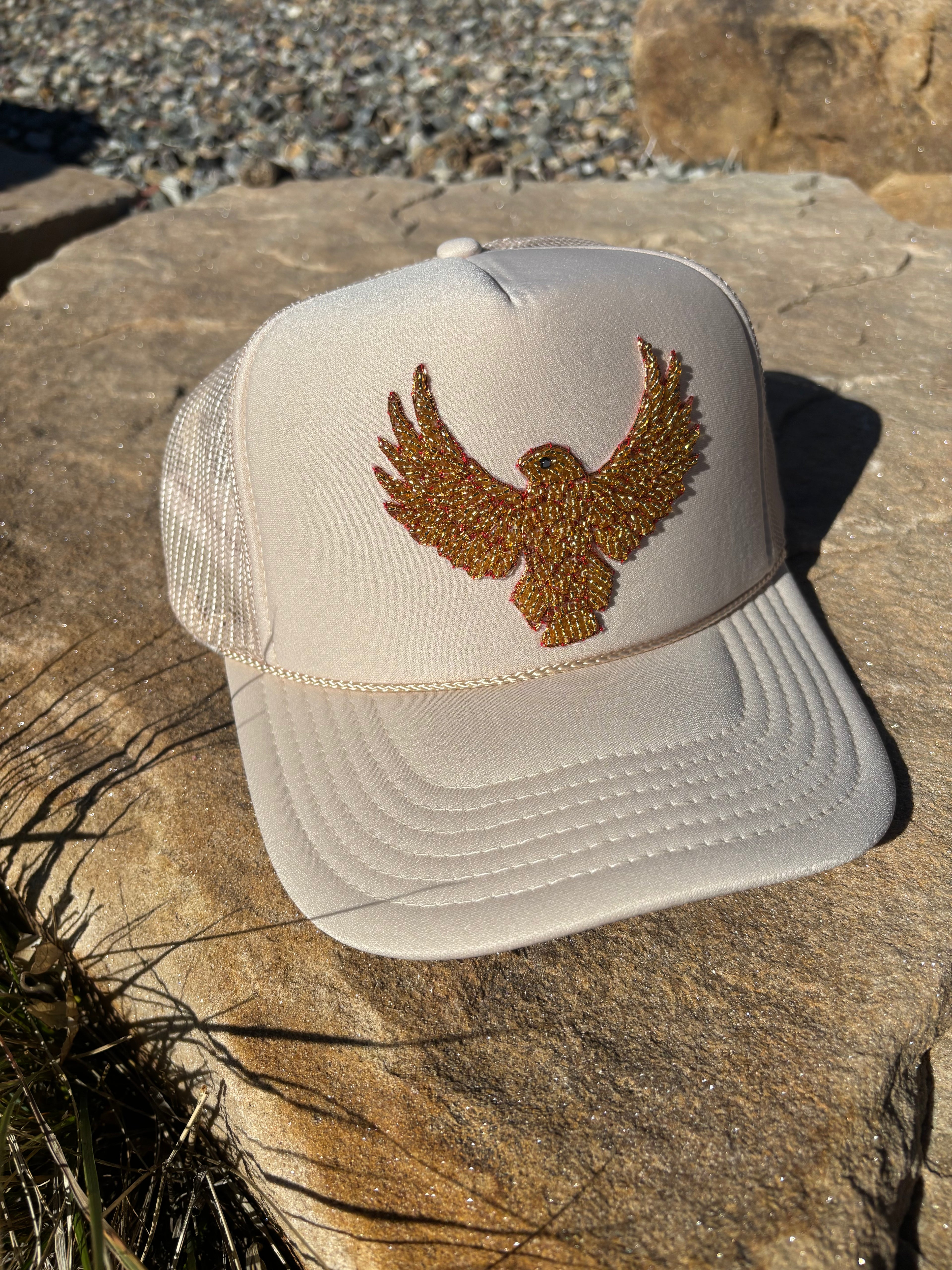 Beaded Eagle Trucker Hat